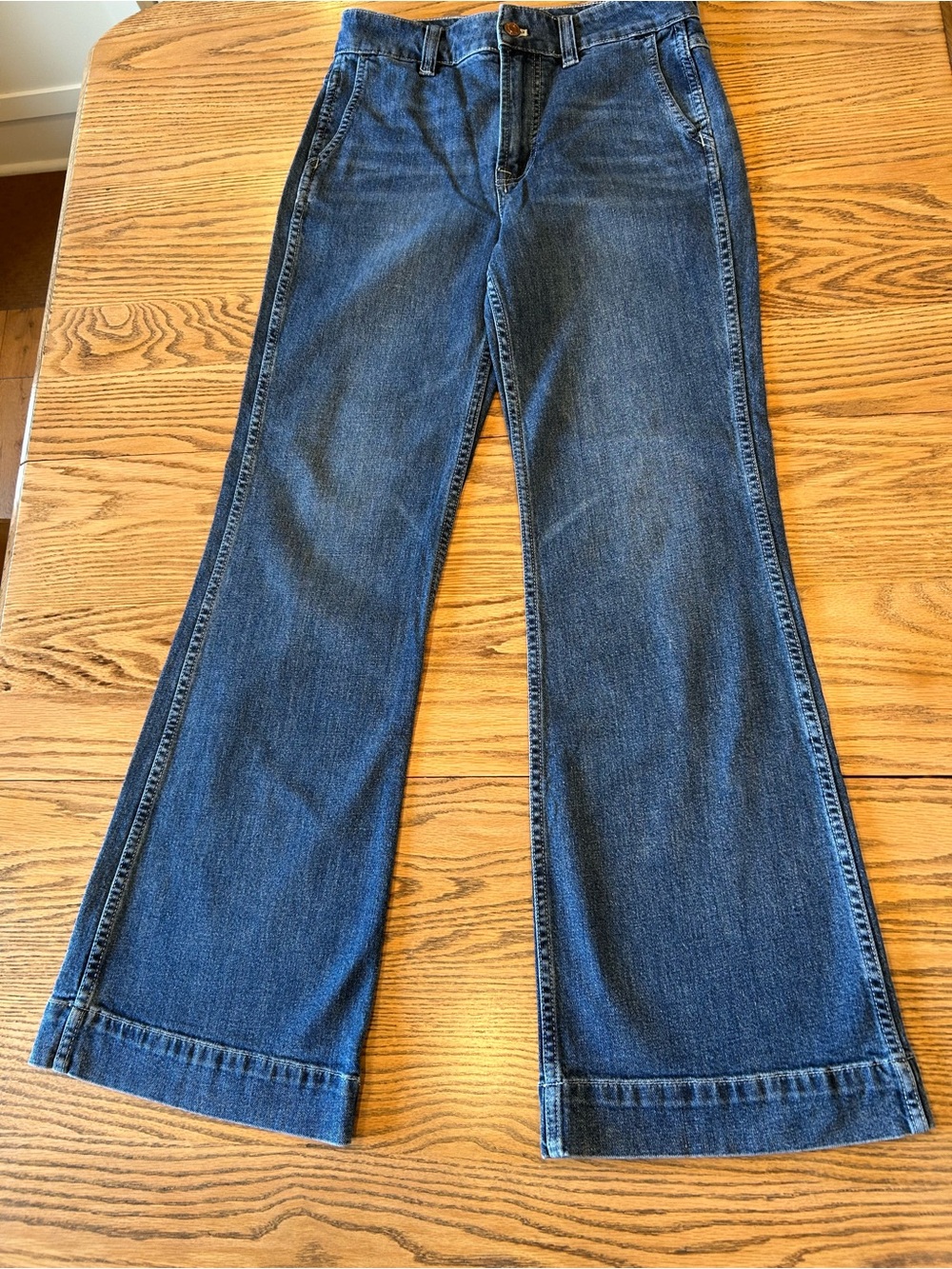 J Crew Trouser Bootcut Wide Leg Jeans Size 27 Denim